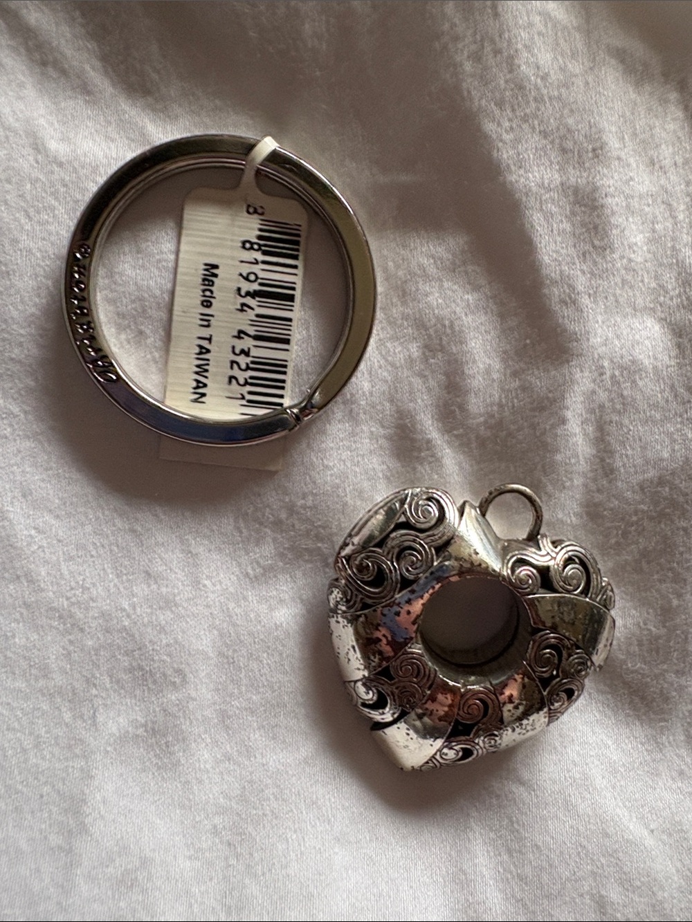 Brighton Silver Heart Key fob or Pendant